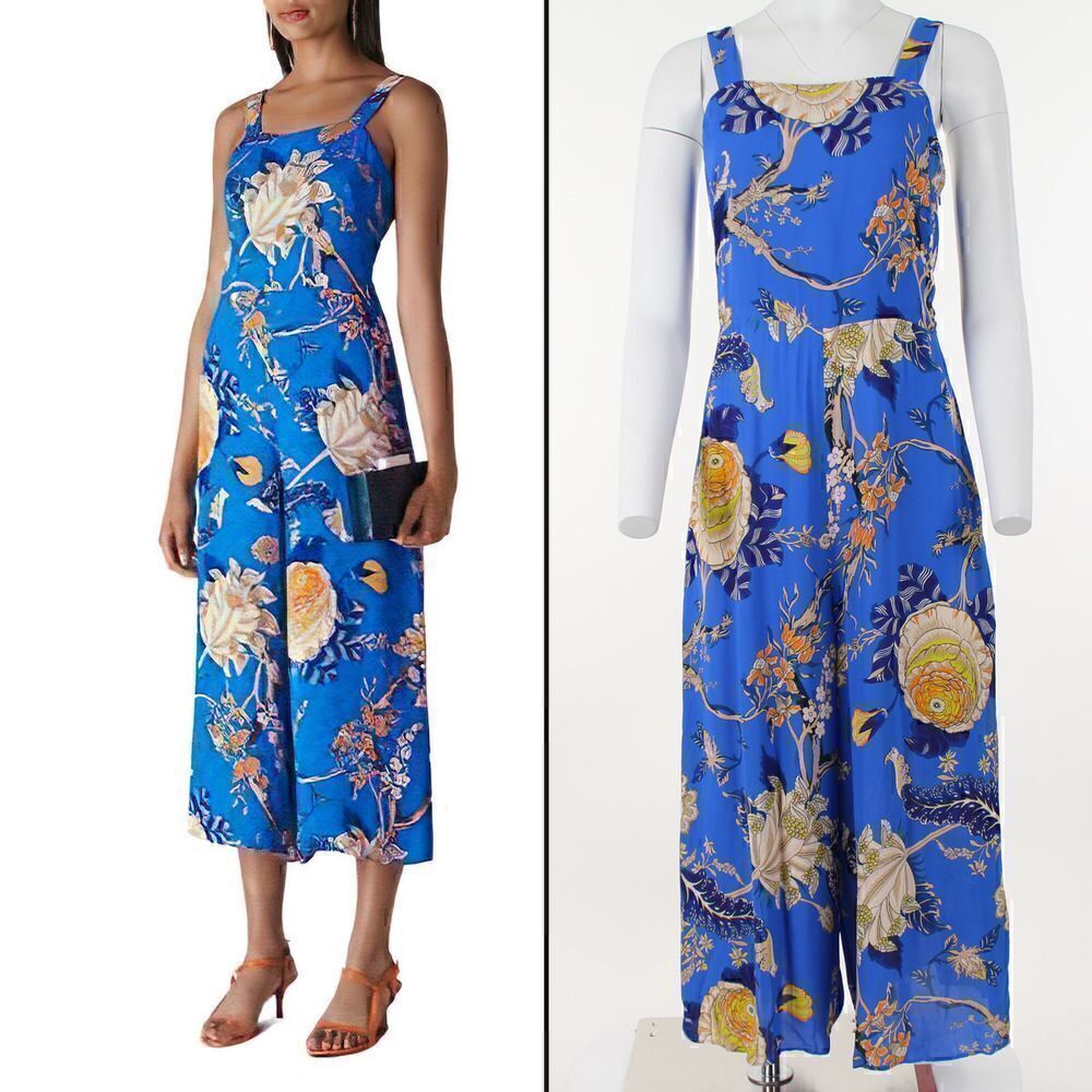 Whistles Exotic Floral Sleeveless Cropped Jumpsuit